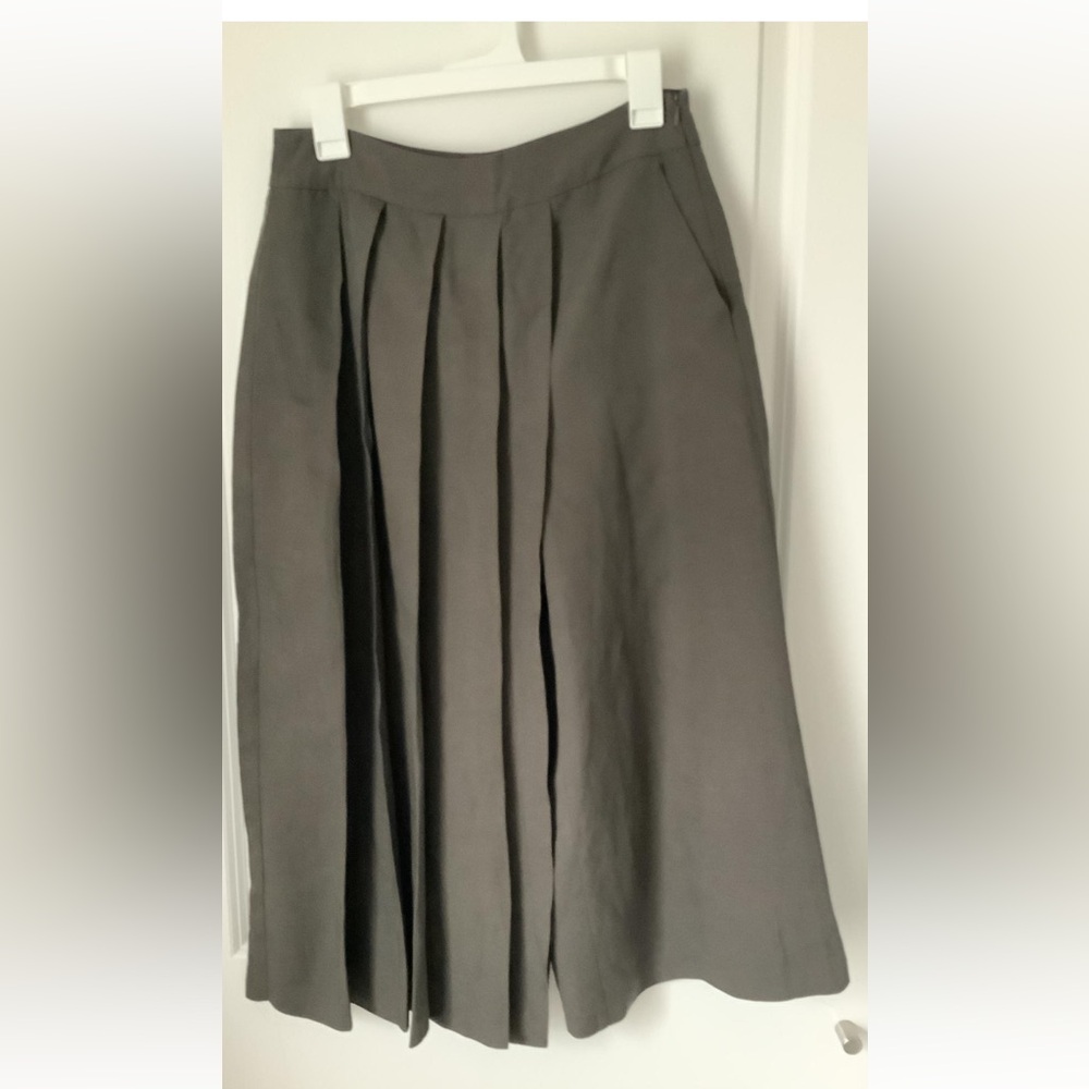 Zara Culottes/Skirt Trousers, Dark Olive
